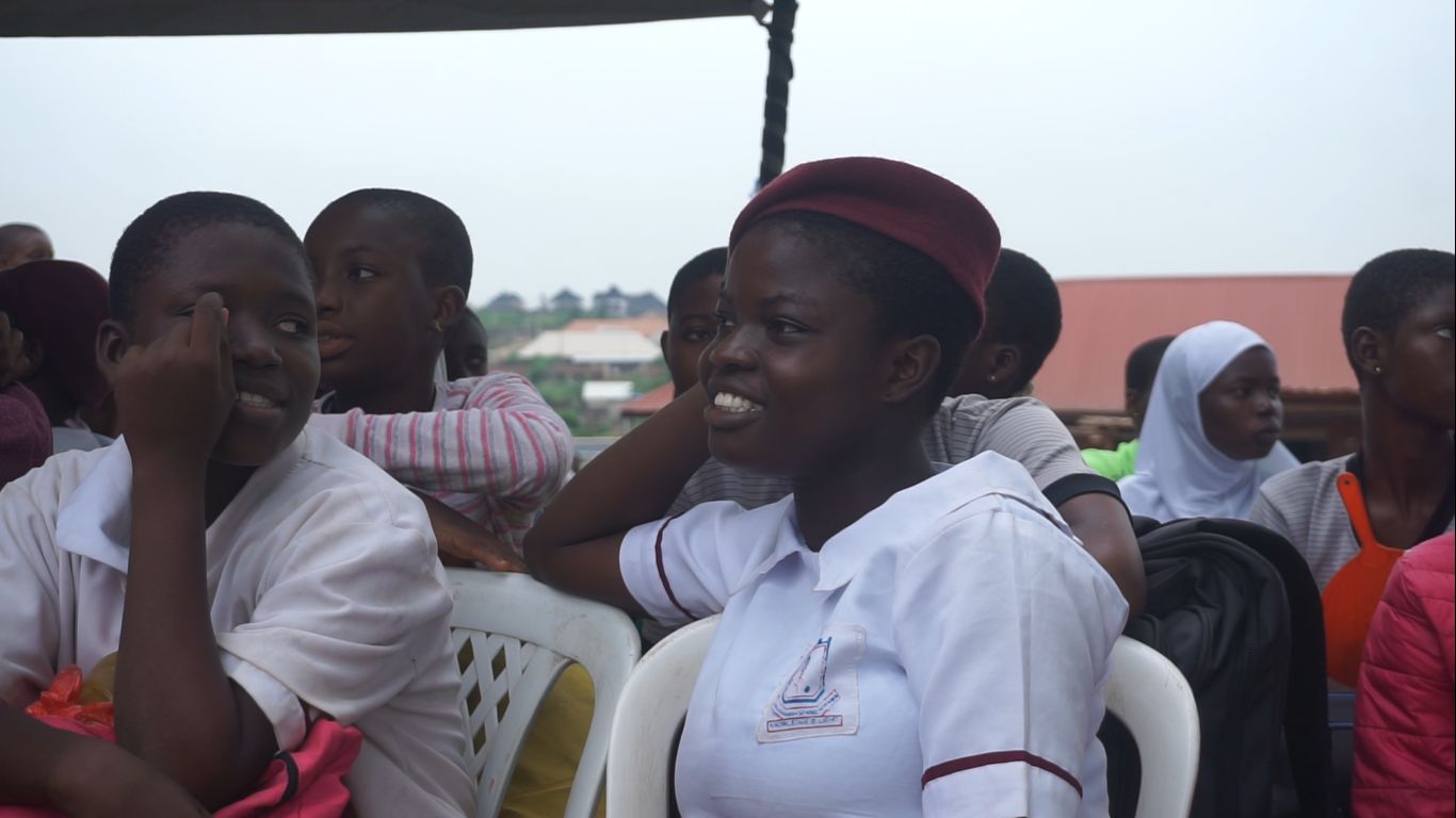 Girls laughing together during the Girls Emerging session